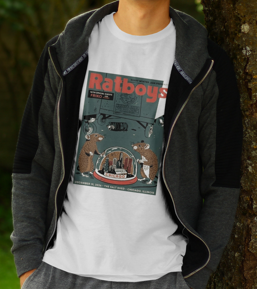 93XRT Winter Jam Ratboys Concert With Friko And Floory At The Salt Shed Chicago December 19 2026 T-Shirt