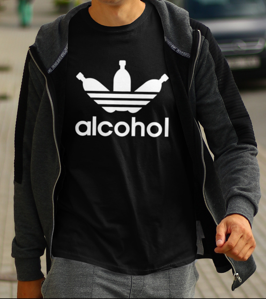 Alcohol Drinking Parody Bottles And Stripes T-Shirt