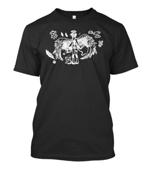Angeltype Angel Wings And Clouds Fantasy Drawing T-Shirt