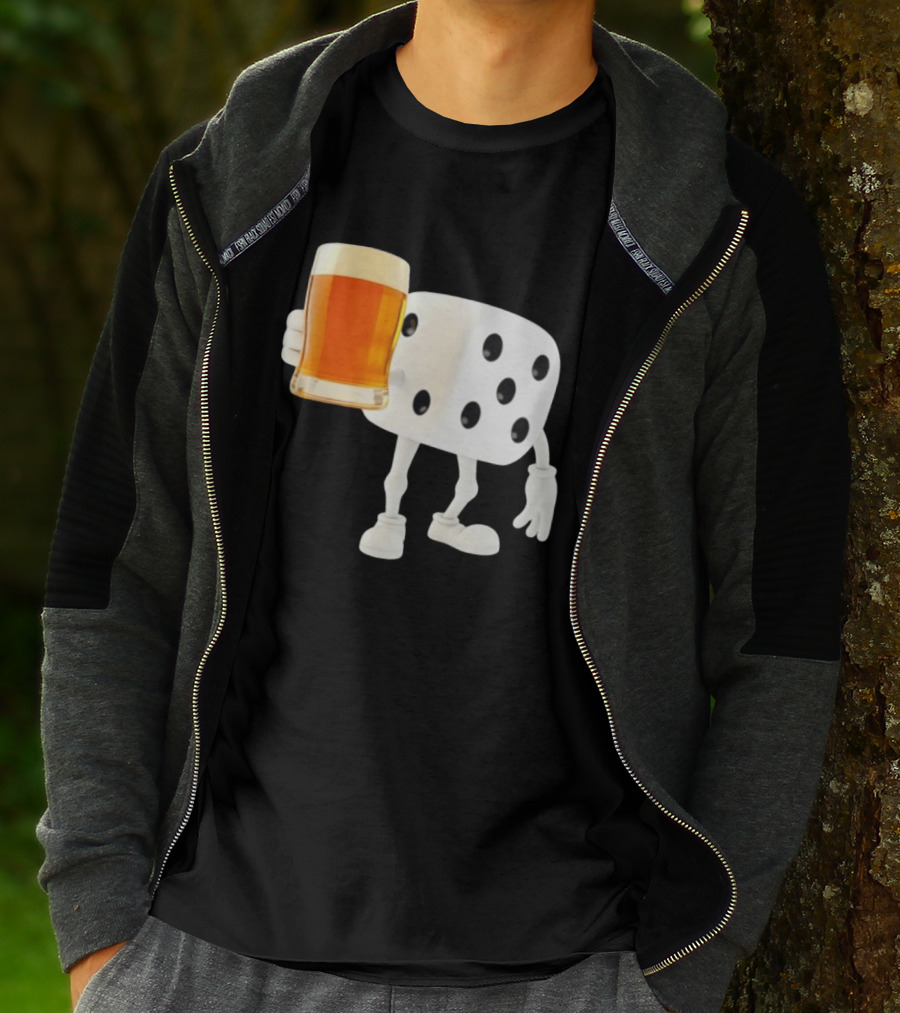 Dice Holding Beer Meme T-Shirt