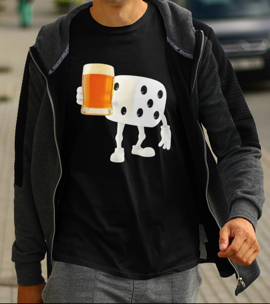 Dice Holding Beer Meme T-Shirt