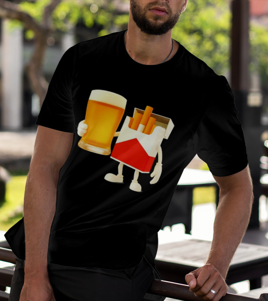 Beer And Marlboro Cigarettes Friendship Meme T-Shirt