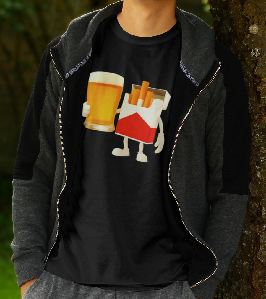 Beer And Marlboro Cigarettes Friendship Meme T-Shirt