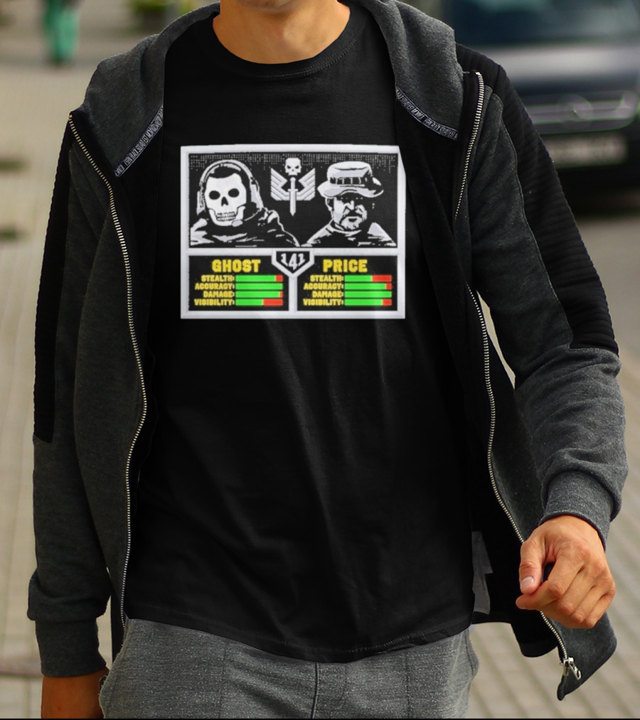 Call Of Duty Ghost Price Stealth Accuracy Damage Visibility 141 T-Shirt