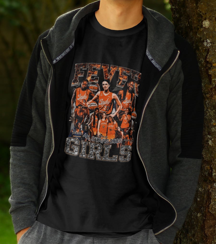 Indiana Fever Girls All Stars 2026 Indy Basketball Kelsey Caitlin Aaliyah T-Shirt