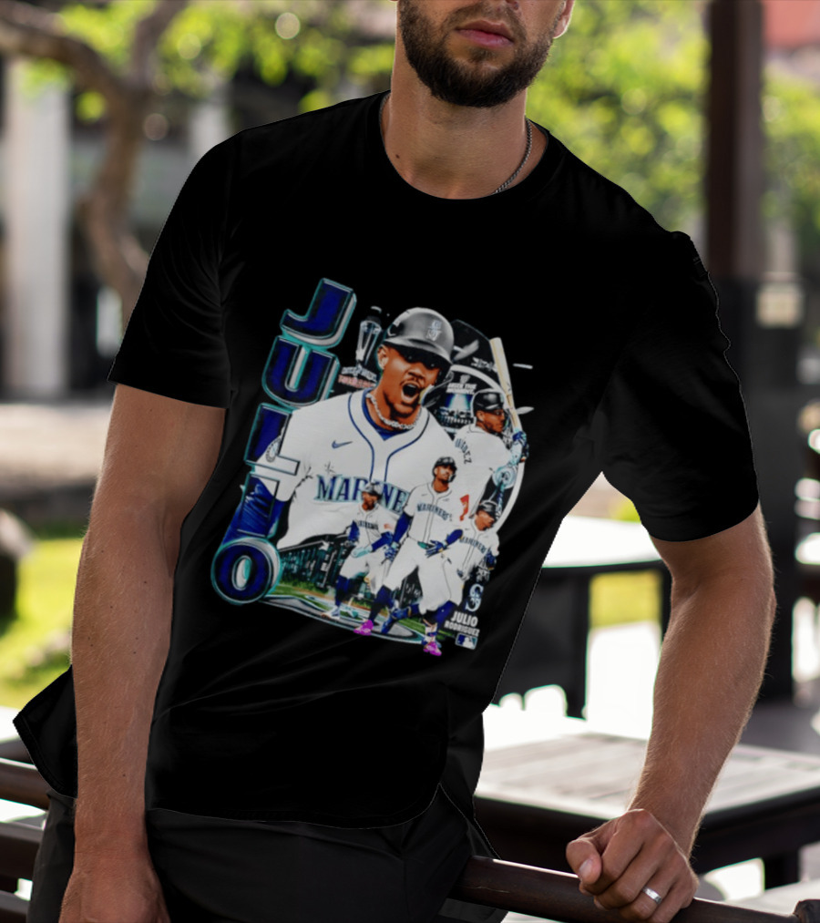 Julio Rodriguez Seattle Mariners MLB 2026 Collage Mariners Baseball Player T-Shirt