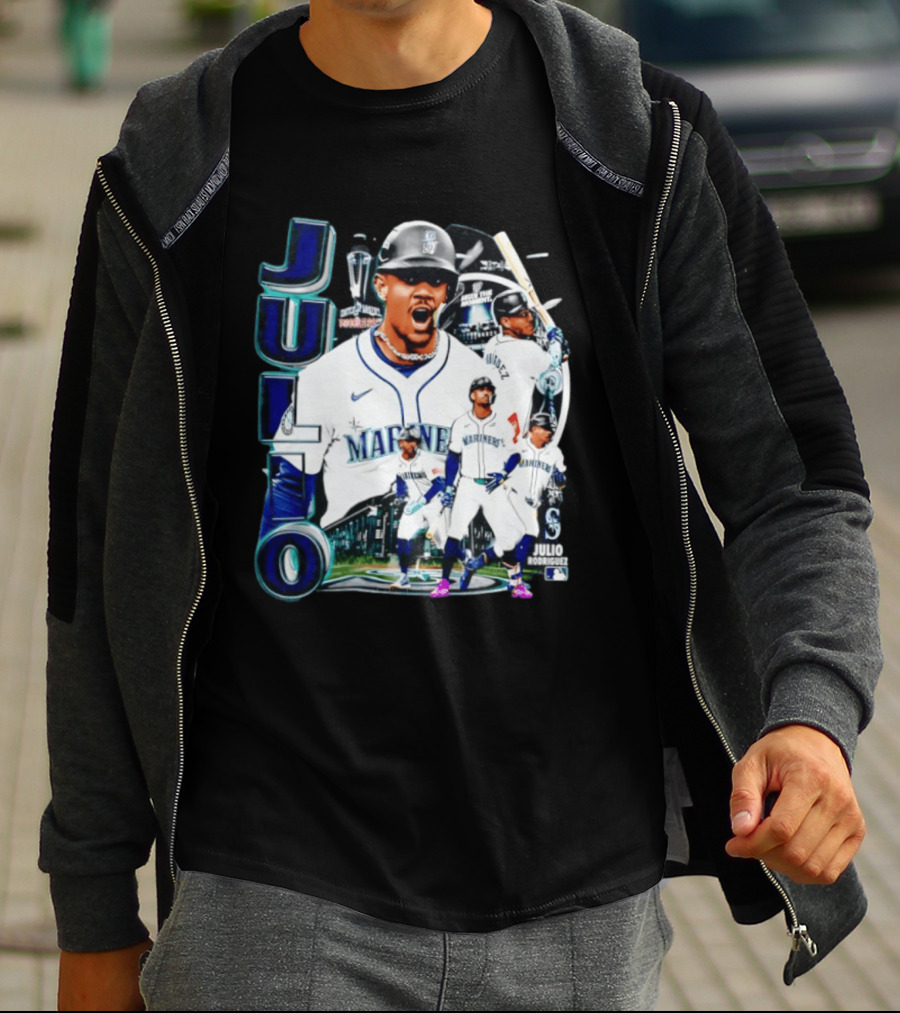 Julio Rodriguez Seattle Mariners MLB 2026 Collage Mariners Baseball Player T-Shirt