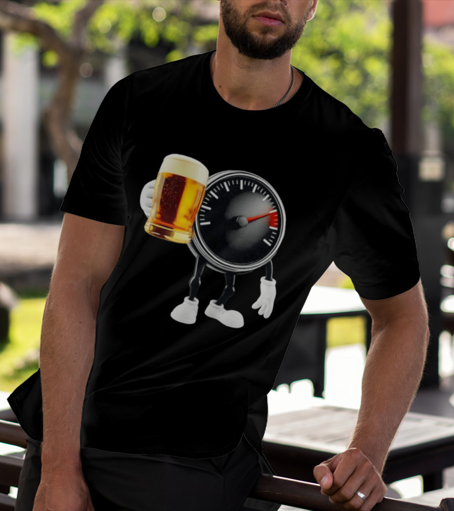 Speedometer Beer Gauge Fun Drinking Meter T-Shirt