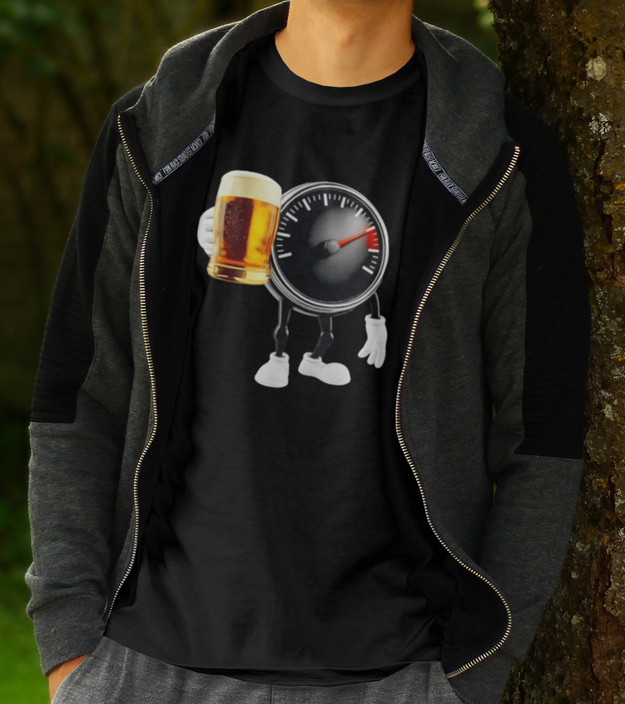 Speedometer Beer Gauge Fun Drinking Meter T-Shirt
