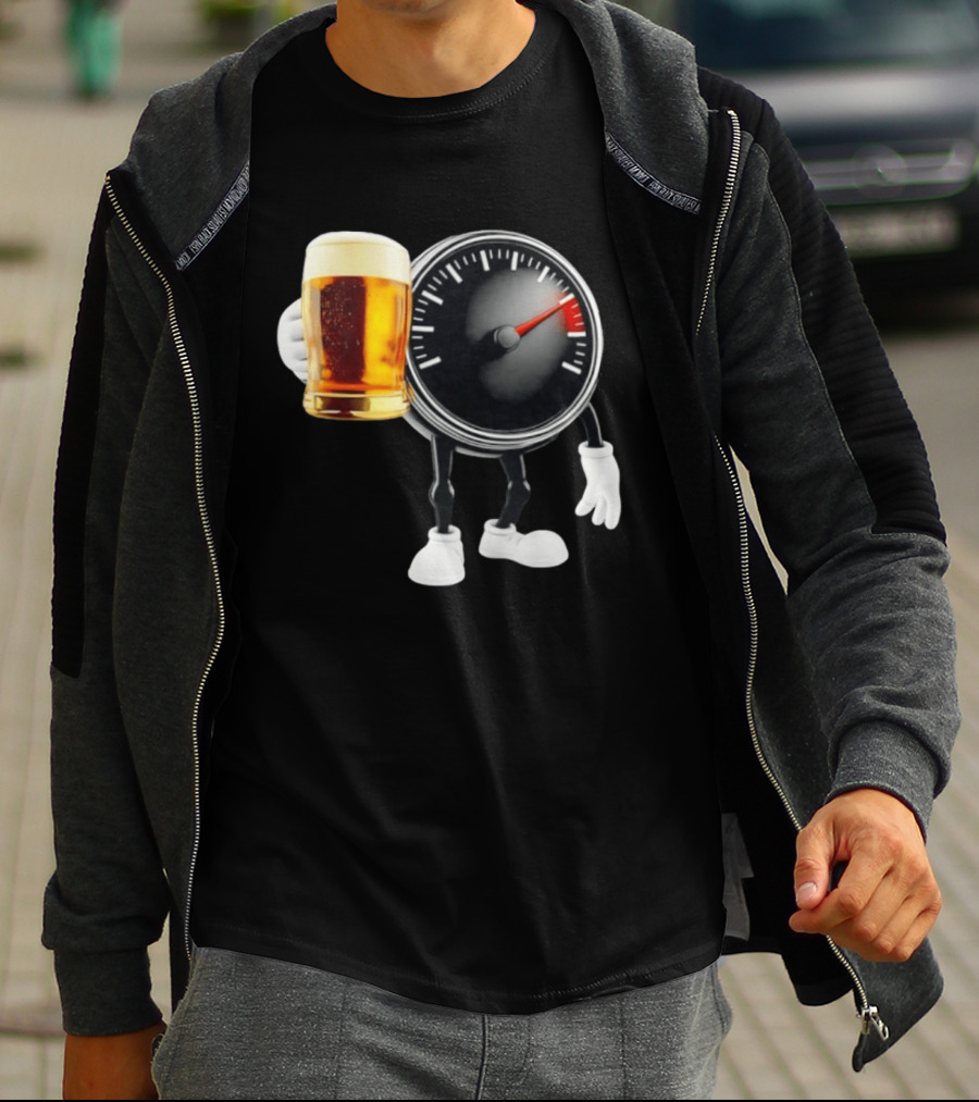 Speedometer Beer Gauge Fun Drinking Meter T-Shirt