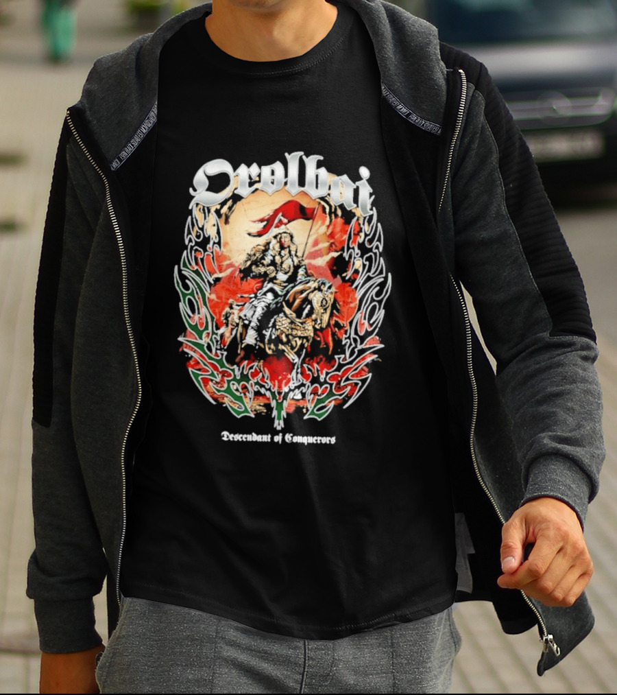 Orolbai Myktybek Descendant Of Conquerors Flame Warrior T-Shirt