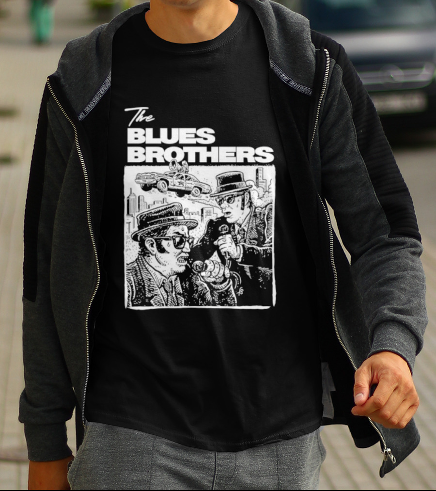 The Blues Brothers John Belushi Dan Aykroyd Classic Movie Scene Iconic Moment T-Shirt