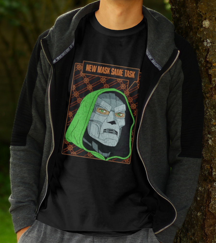 New Mask Same Task Doctor Doom Marvel Villain Green Hood Comic Book Hero T-Shirt