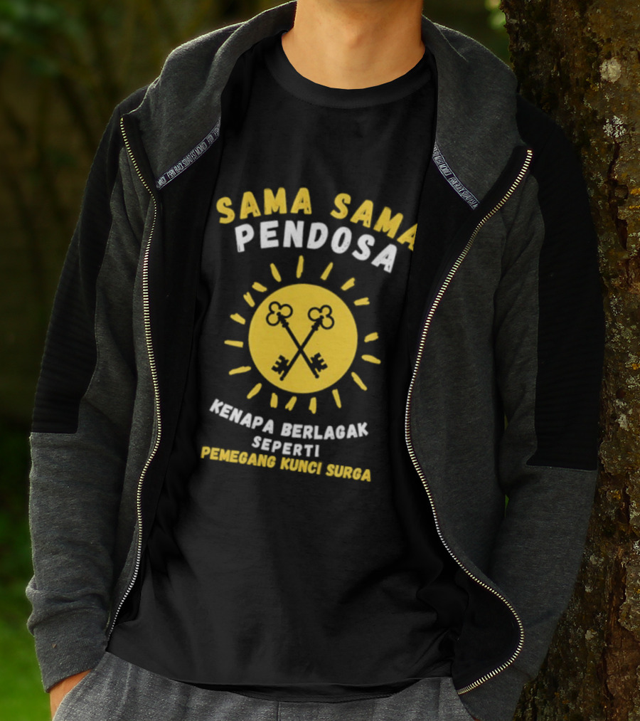 Sama Sama Pendosa Kenapa Berlagak Seperti Pemegang Kunci Surga Key Symbol Yellow T-Shirt