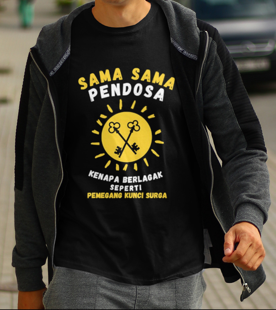 Sama Sama Pendosa Kenapa Berlagak Seperti Pemegang Kunci Surga Key Symbol Yellow T-Shirt