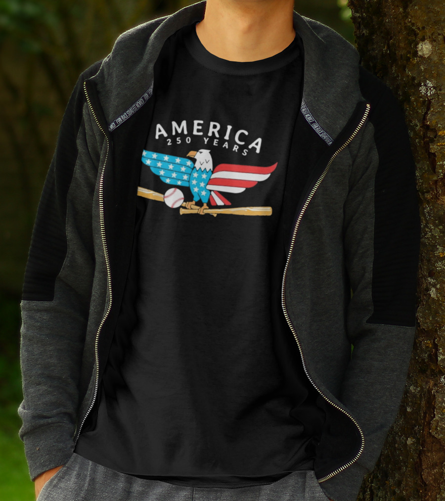 Schaumburg Boomers Independence Day America 250 Years Eagle Baseball Celebration T-Shirt