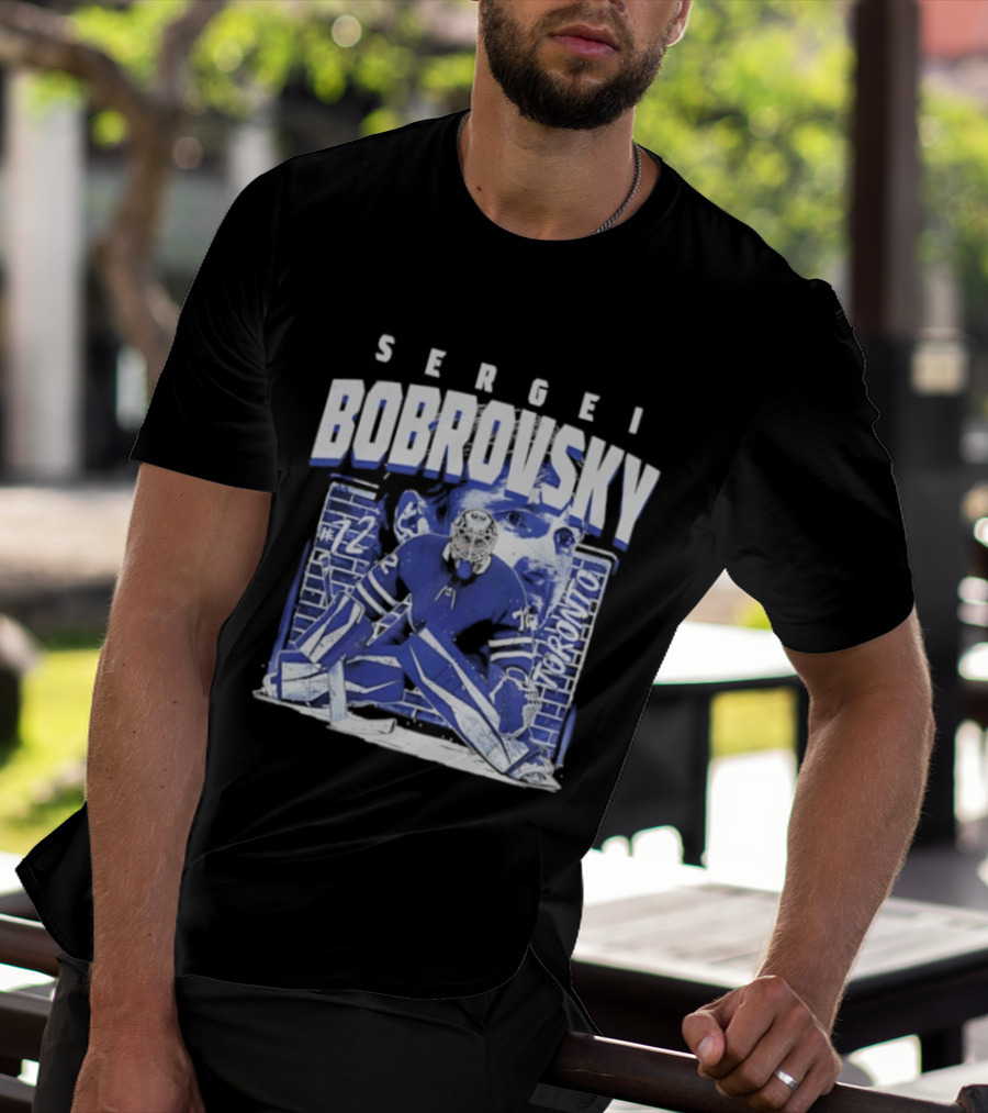 Sergei Bobrovsky #72 Brick Wall Toronto Maple Leafs Hockey Goalie T-Shirt