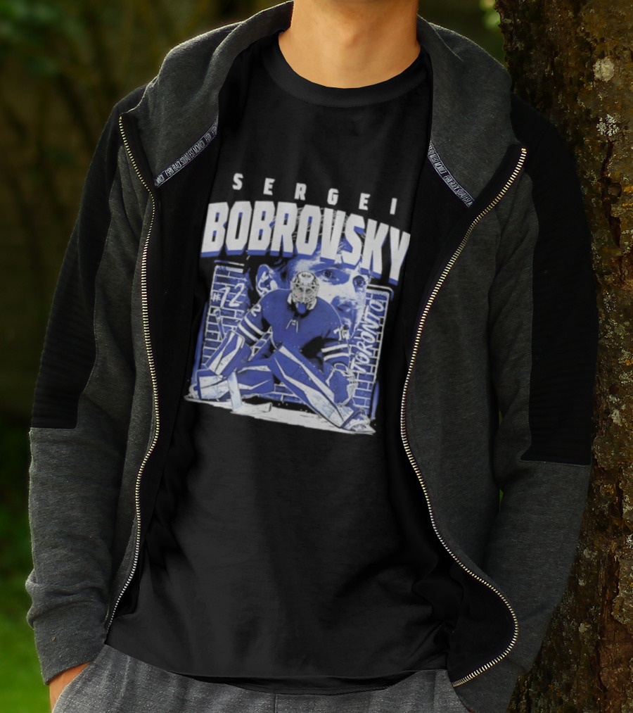 Sergei Bobrovsky #72 Brick Wall Toronto Maple Leafs Hockey Goalie T-Shirt