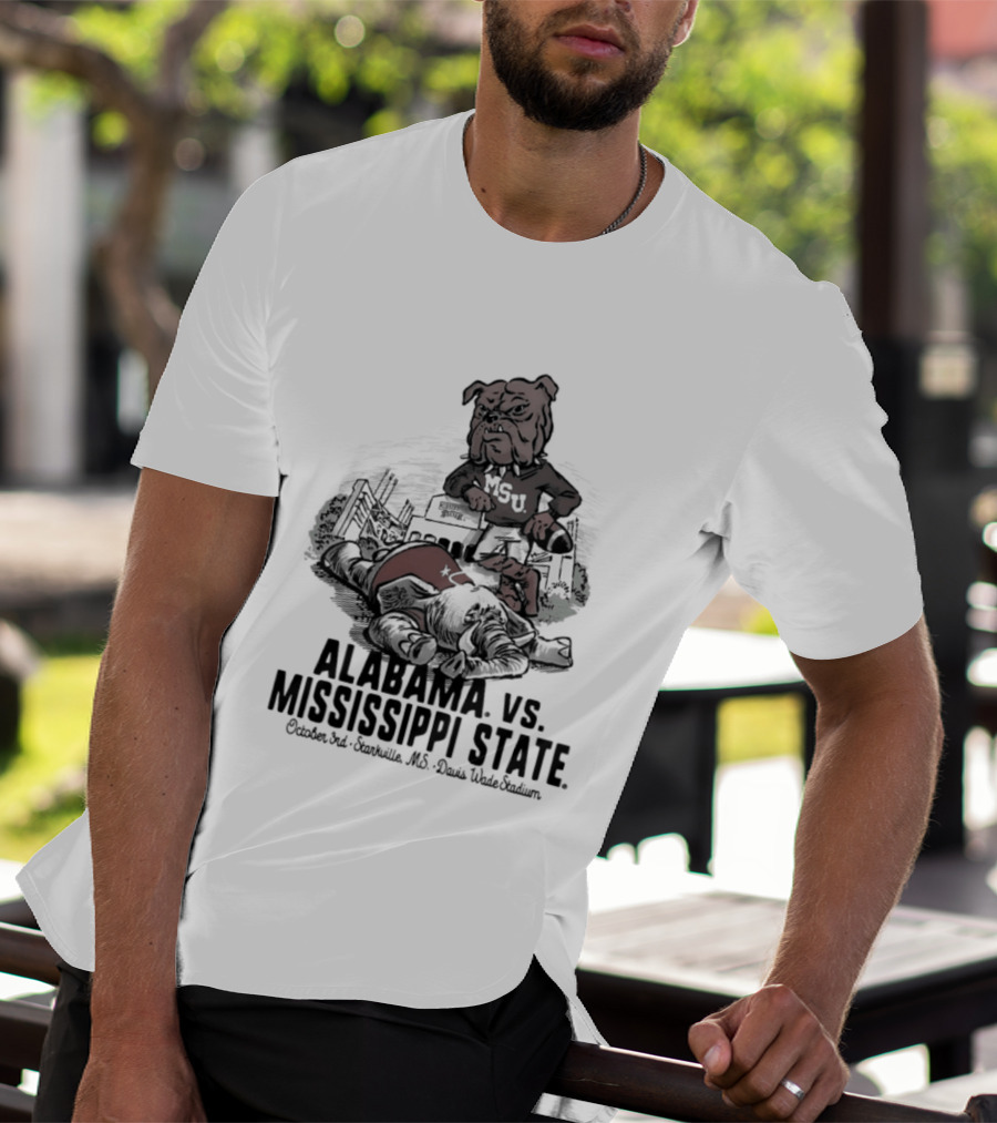 Alabama Vs Mississippi State October 3rd Starkville MS Davis Wade Stadium MSU T-Shirt