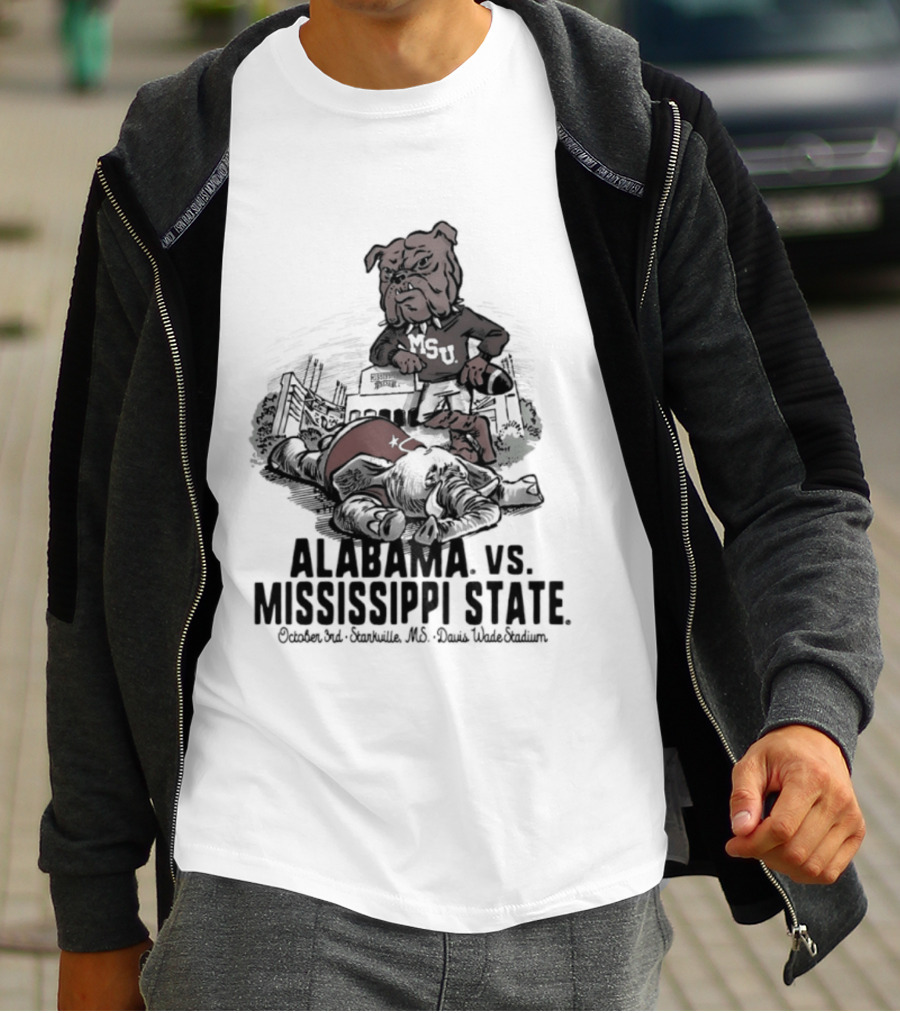 Alabama Vs Mississippi State October 3rd Starkville MS Davis Wade Stadium MSU T-Shirt