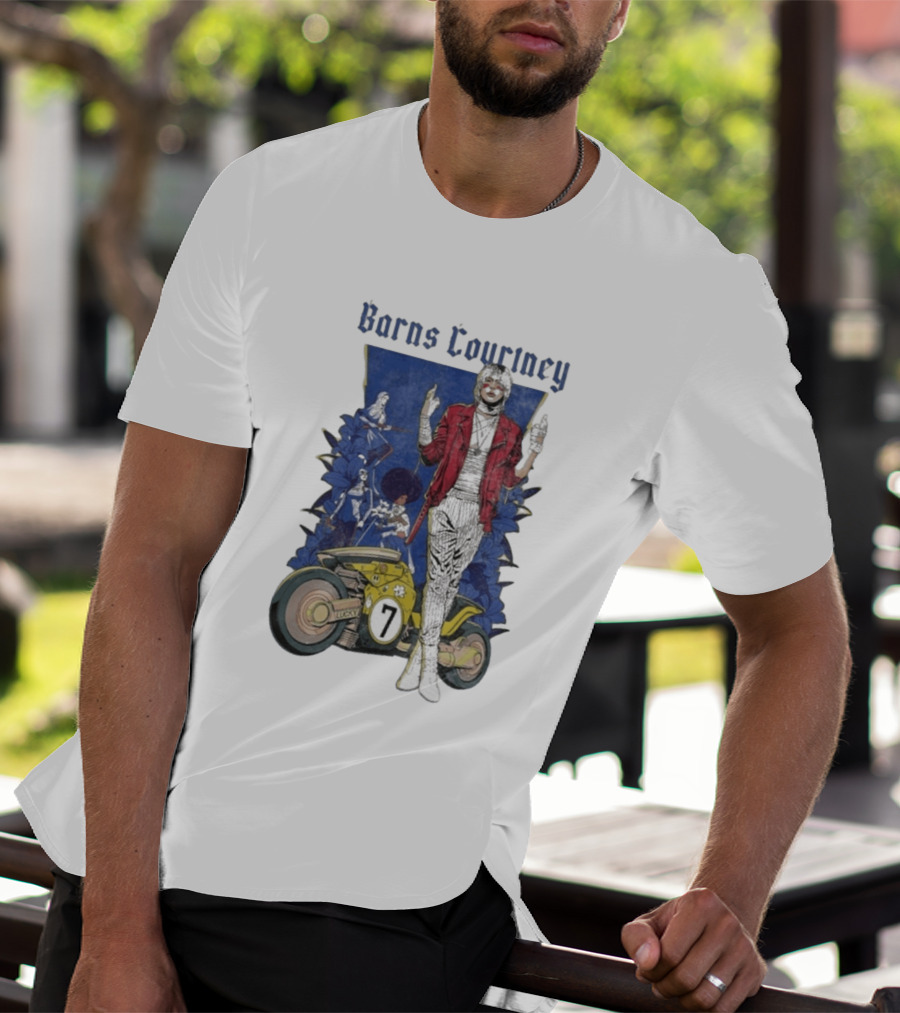 Barns Courtney Lucky 7 Anime Motorcycle And Music T-Shirt