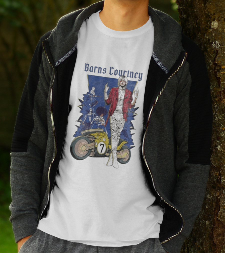 Barns Courtney Lucky 7 Anime Motorcycle And Music T-Shirt