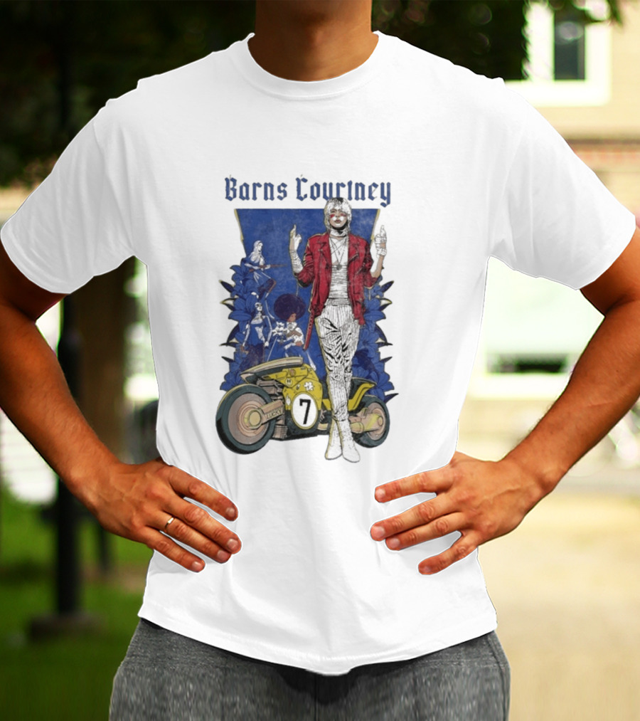 Barns Courtney Lucky 7 Anime Motorcycle And Music T-Shirt