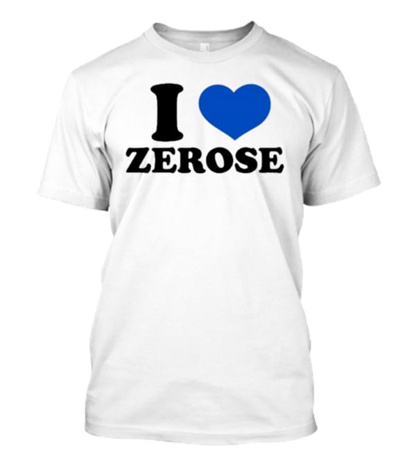I Love Zerose Heart Blue T-Shirt