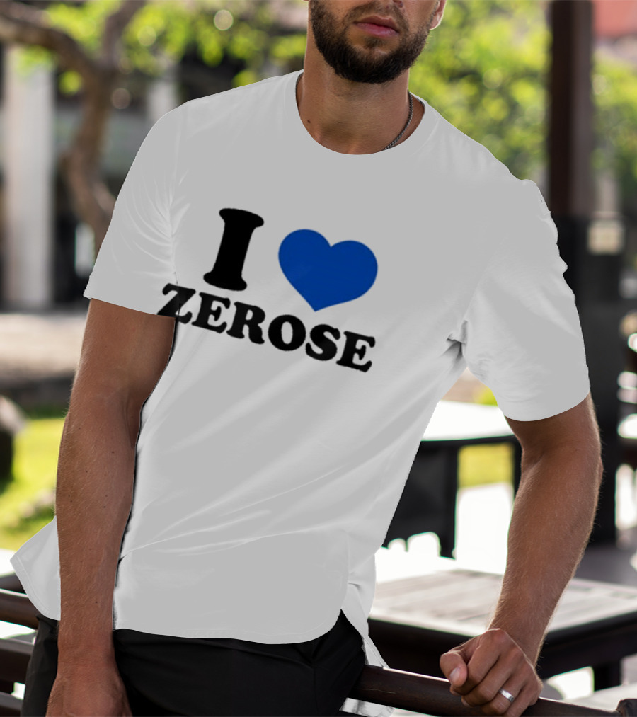 I Love Zerose Heart Blue T-Shirt