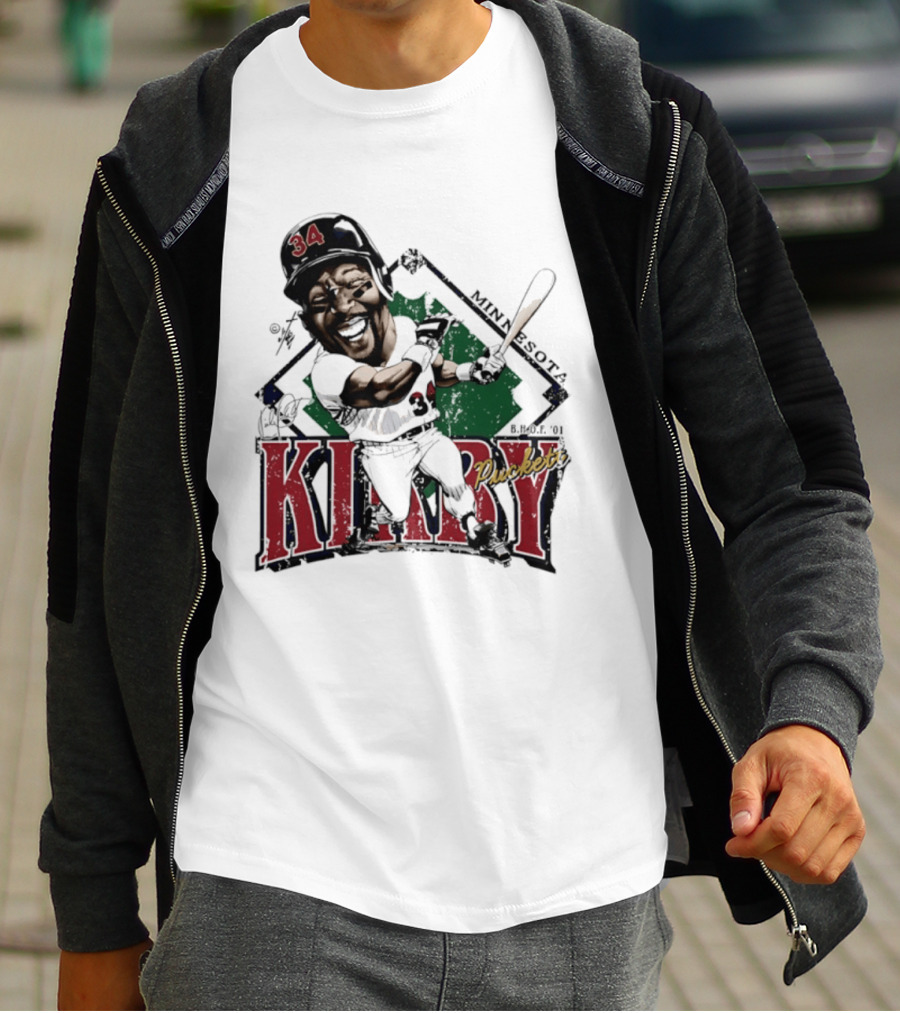 Kirby Puckett Minnesota Twins Bruce Stark Caricature Vintage Sports T-Shirt
