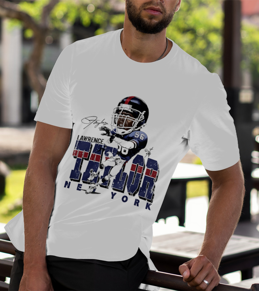 Lawrence Taylor New York Giants Bruce Stark Caricature 56 T-Shirt