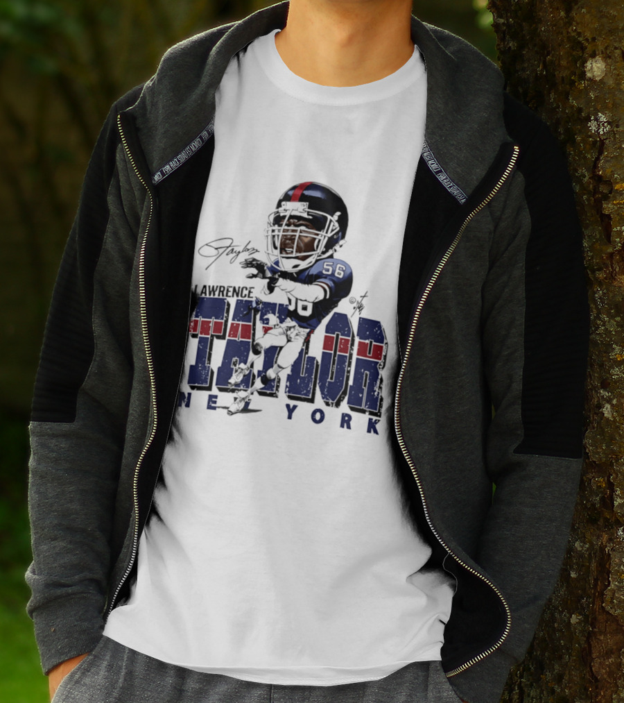 Lawrence Taylor New York Giants Bruce Stark Caricature 56 T-Shirt