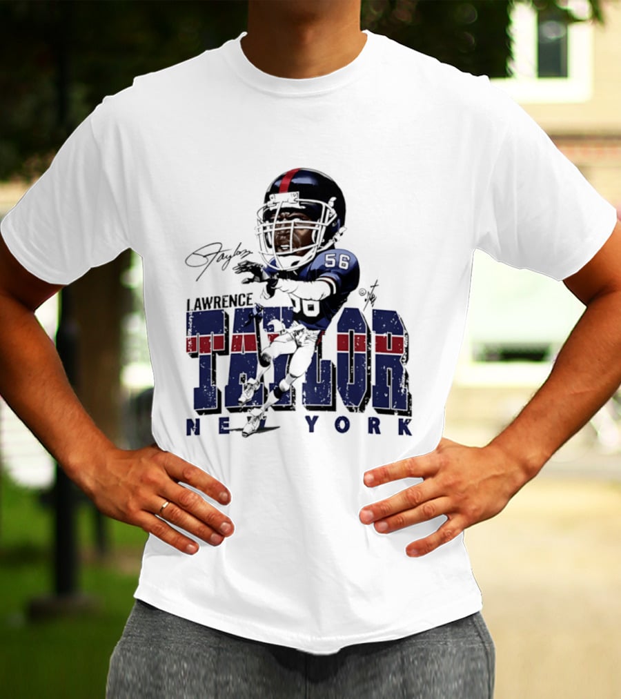 Lawrence Taylor New York Giants Bruce Stark Caricature 56 T-Shirt
