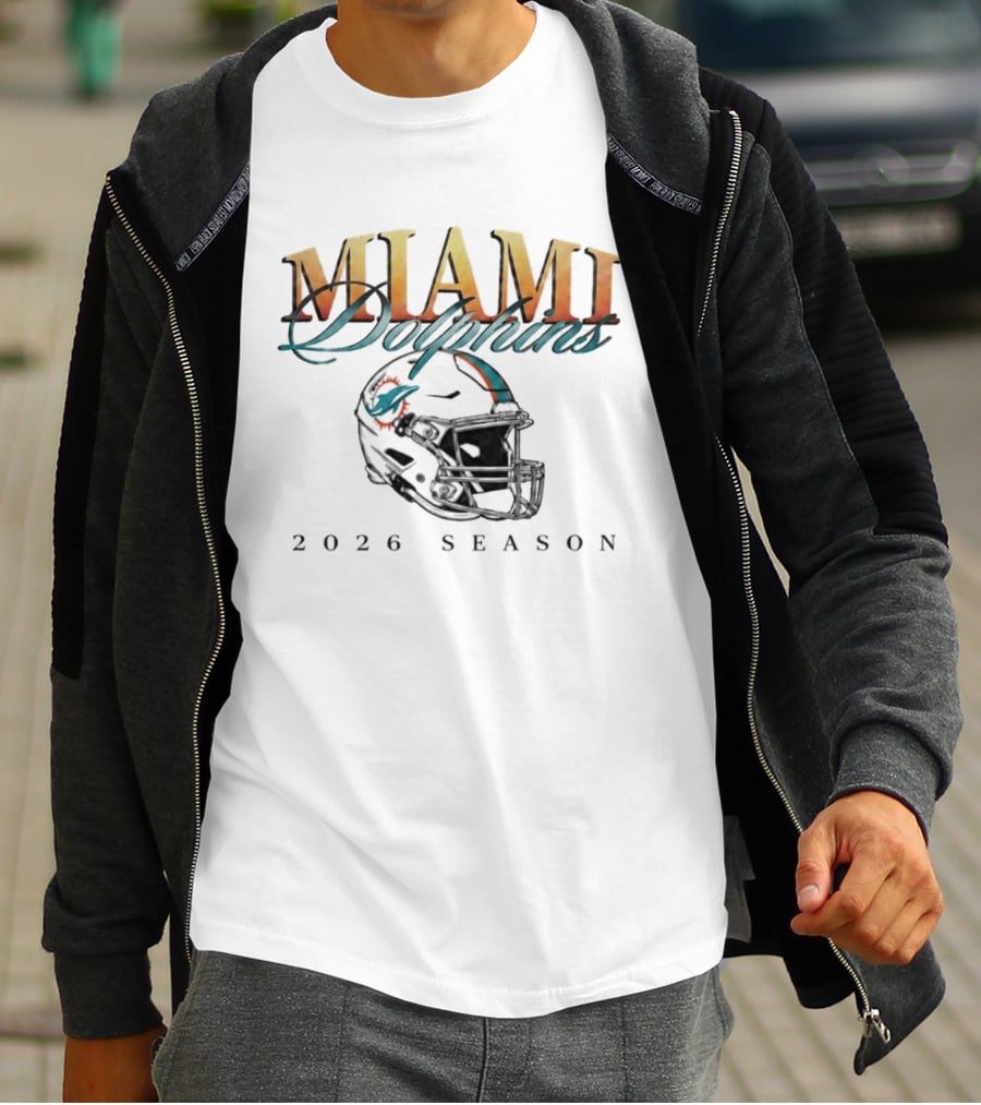 Miami Dolphins 2026 Season Helmet T-Shirt
