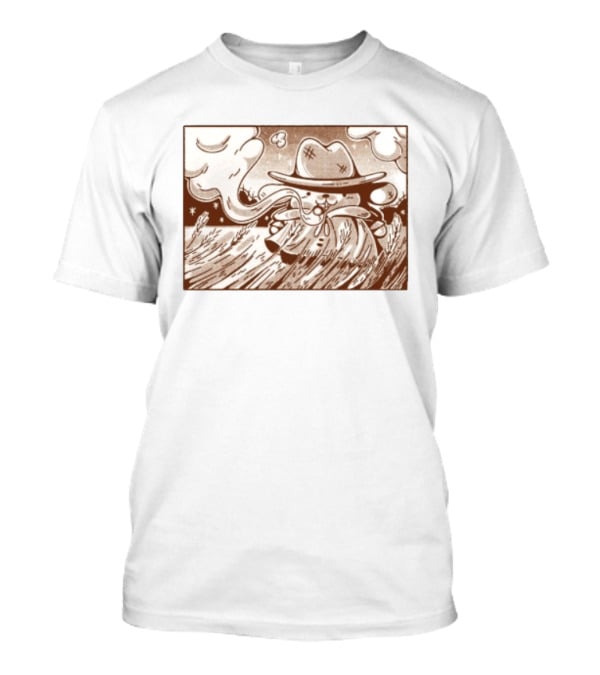 Pompompurin Detective Adventure In Wheat Field Sanrio Scene T-Shirt