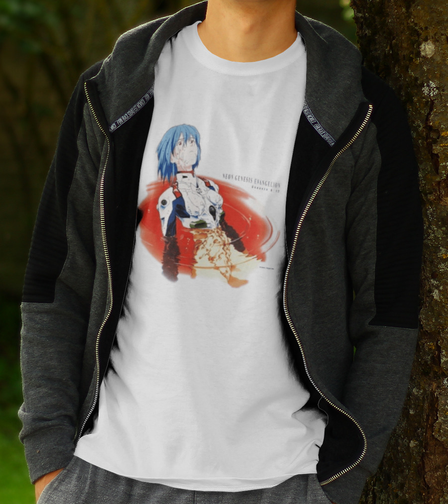 Rei Ayanami Neon Genesis Evangelion Genesis 0 12 Plugsuit Floating Red Liquid Scene T-Shirt