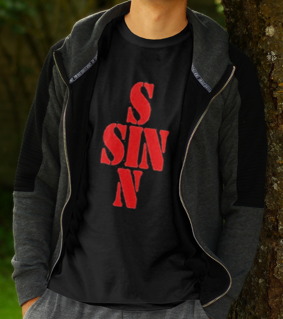 21 Savage NYC SINN Red Sin Cross T-Shirt