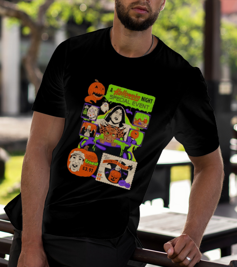Halloween Special Event Ernest Latex Mask $3.97 Includes Free Gift Spooky Night T-Shirt