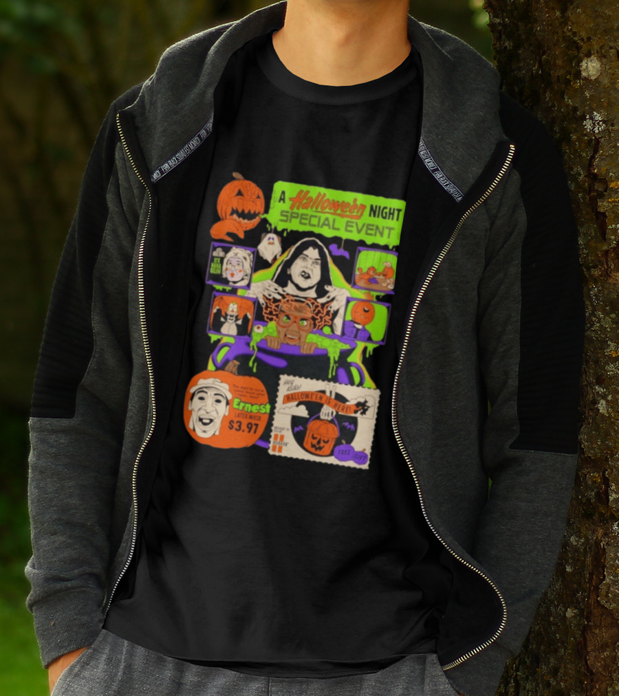Halloween Special Event Ernest Latex Mask $3.97 Includes Free Gift Spooky Night T-Shirt