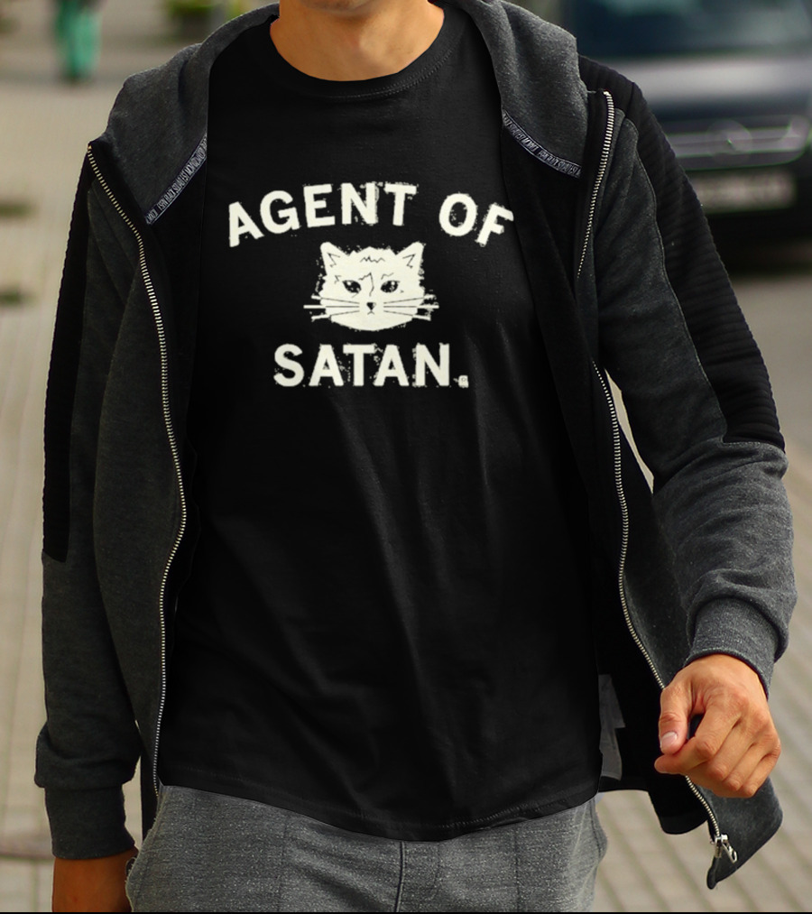 Agent Of Satan Cat Funny Cat Lover Humor T-Shirt