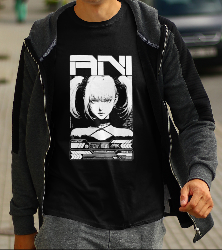 EN MANGA Anime Girl Cyberpunk Aesthetic Techwear T-Shirt