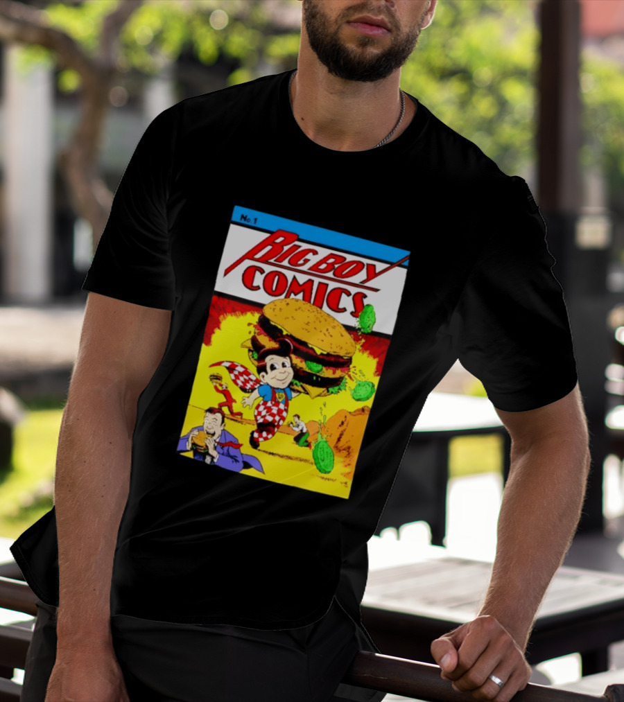 Big Boy Comics No 1 Hamburger Adventure Retro Comic Cover T-Shirt