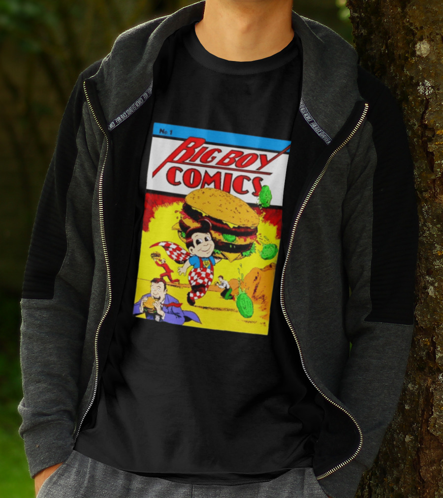 Big Boy Comics No 1 Hamburger Adventure Retro Comic Cover T-Shirt
