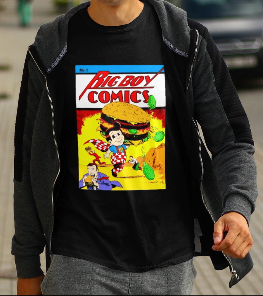 Big Boy Comics No 1 Hamburger Adventure Retro Comic Cover T-Shirt