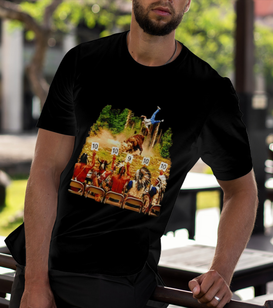 Bison Rodeo Incident Judges Score 10 9 10 T-Shirt