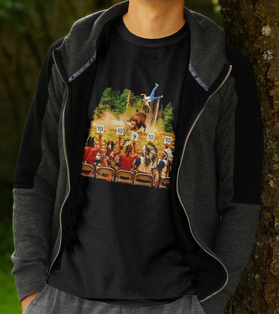 Bison Rodeo Incident Judges Score 10 9 10 T-Shirt