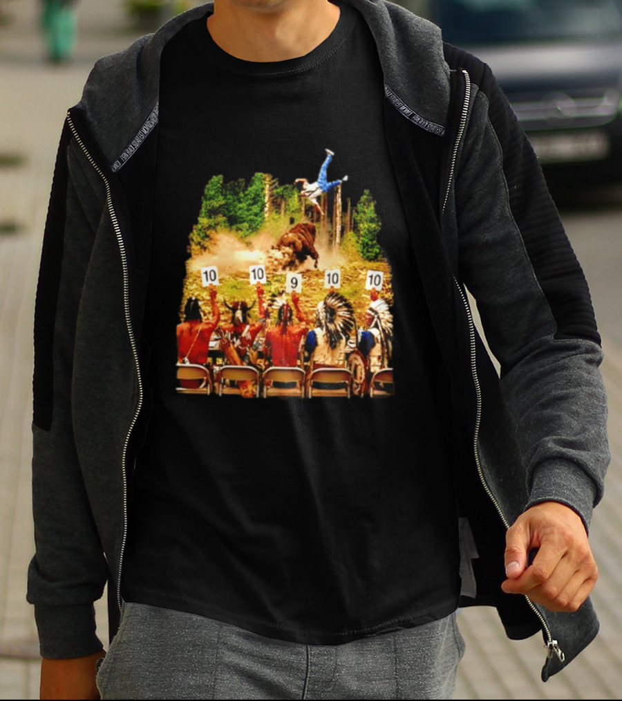 Bison Rodeo Incident Judges Score 10 9 10 T-Shirt