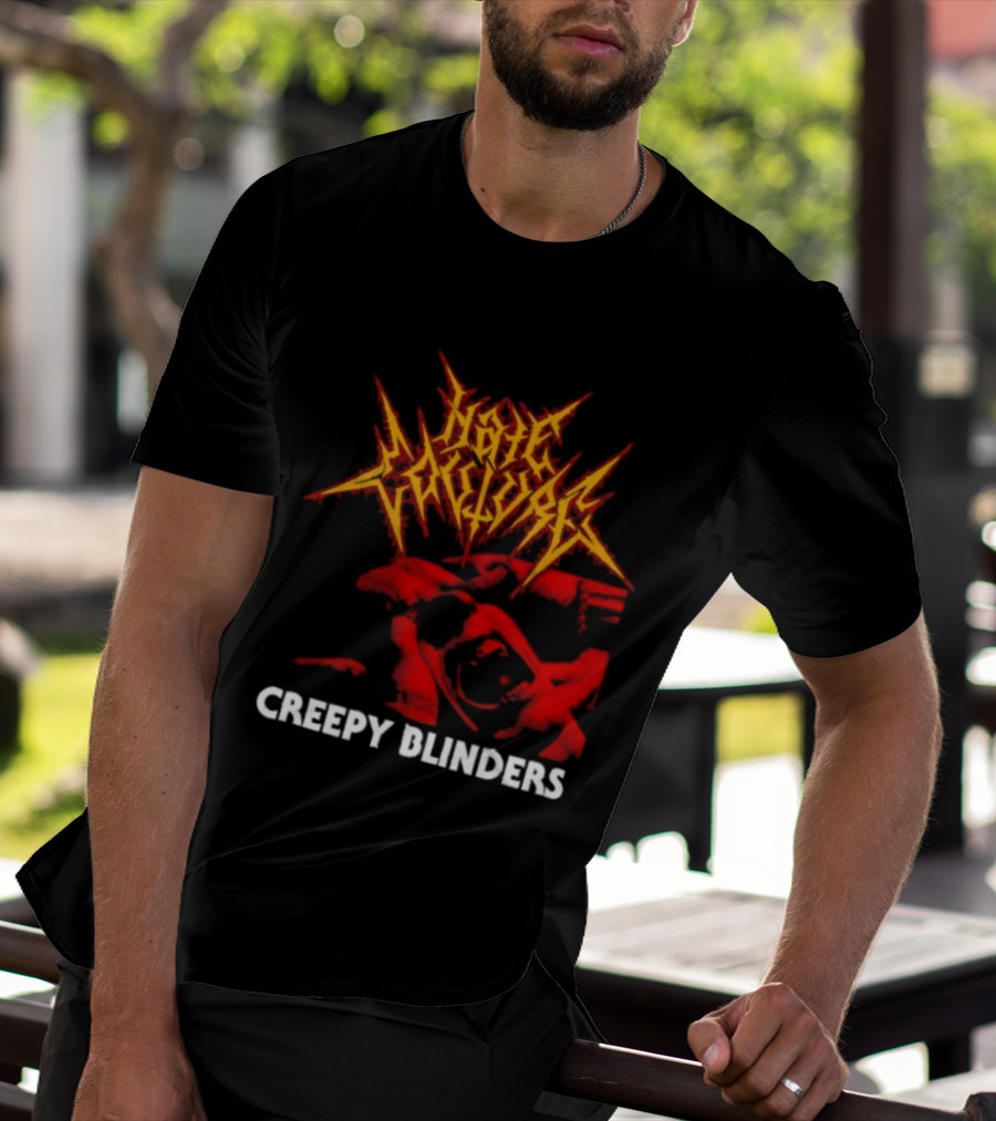 Hate Couture Creepy Blinders Blood Metal T-Shirt