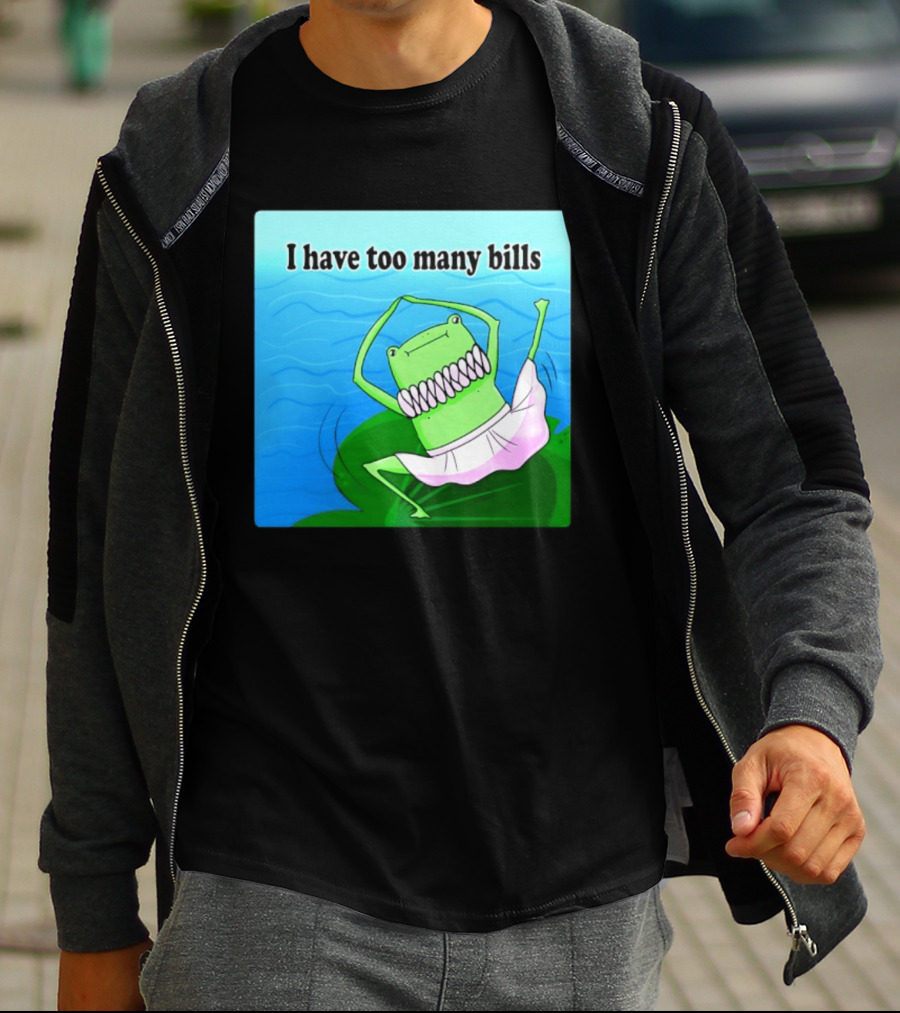 I Have Too Many Bills Dancing Frog Ballerina T-Shirt