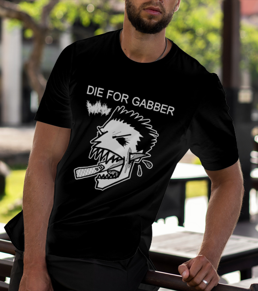 Die For Gabber Roticide Hardcore Music Skullhead T-Shirt